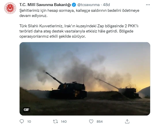 Son dakika! MSB duyurdu: 2 PKK'lı terörist öldürüldü